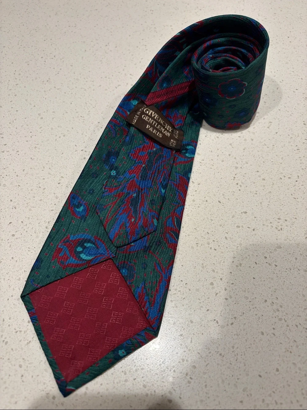 Givenchy - Green Floral Paisley Men's Tie - Classic Silk, made in Italy.